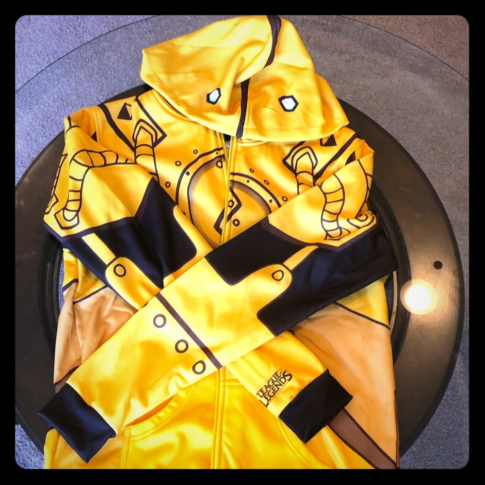 League Of Legends Blitzcrank Hoodie Jacket yellow